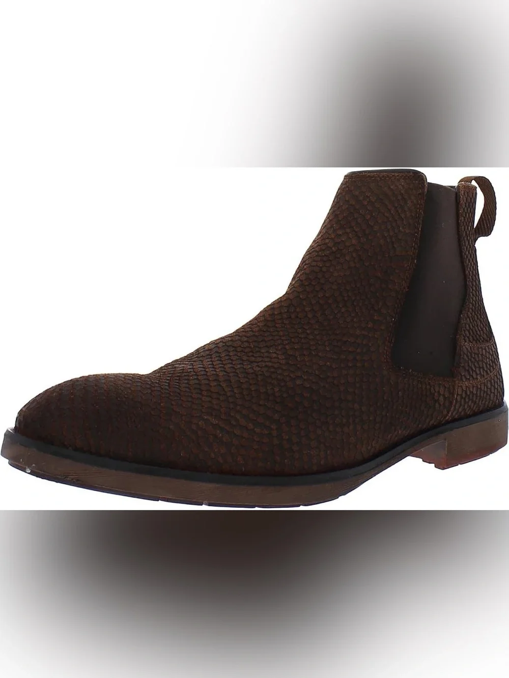 Stacy Adams Kayden Python Print Suede Brown Chelsea Boot Sz 11 BNWB